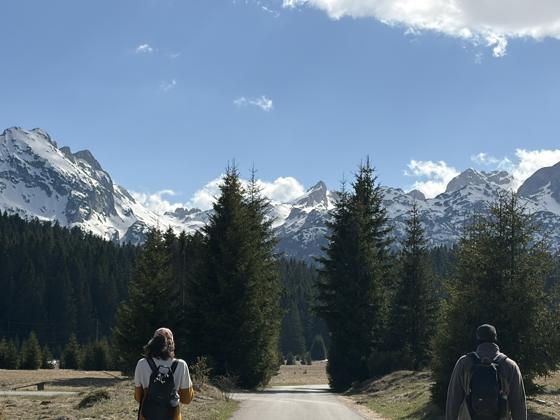 The Durmitor massif at the bottom of our hike